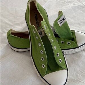 Converse Green Canvas Sneakers with White Trim